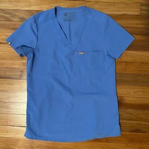 Figs Catarina Ceil Blue XS Top Scrubs Barely Worn